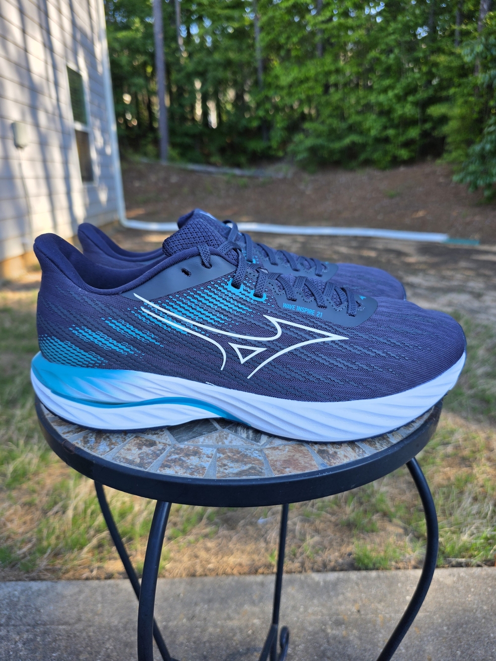 Mizuno Wave Inspire 21 J1GC254451 Odyssey Grey/White Running Shoes Men's Size 12